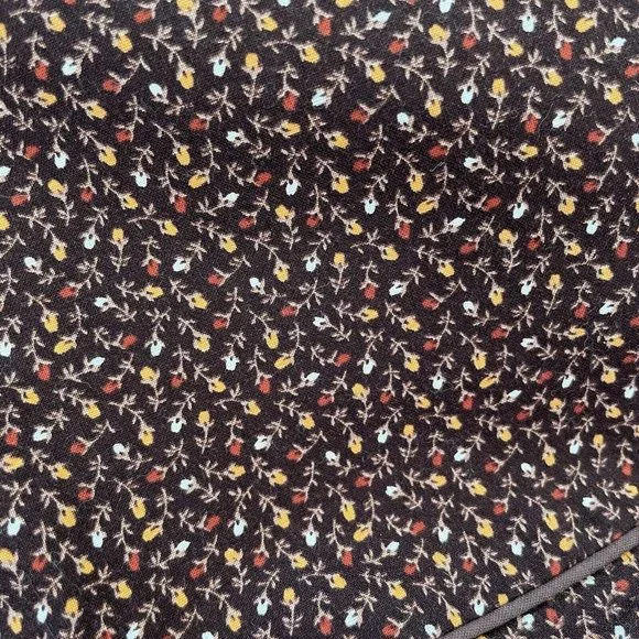 Vintage 1970s Preppy Bermuda Bag Reversible Covers Black Velvet Strawberry Print - Picture 5 of 9